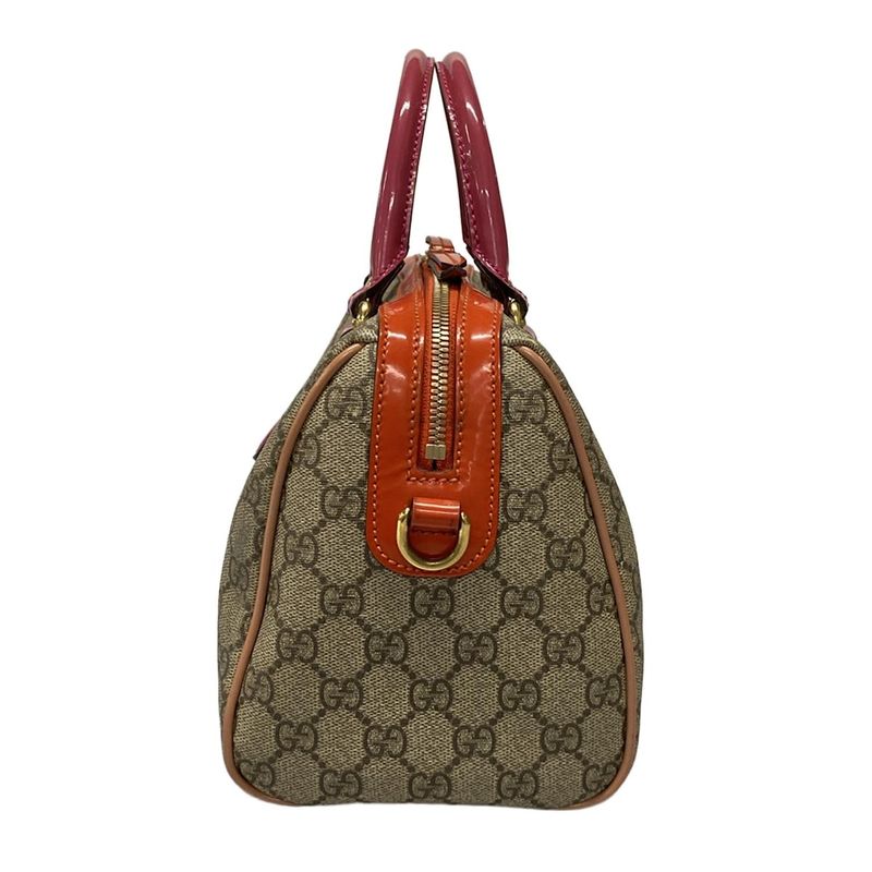 Gucci Handbag GG Plus GG Supreme 409529 Beige X Ebony X Multi Mini Boston /