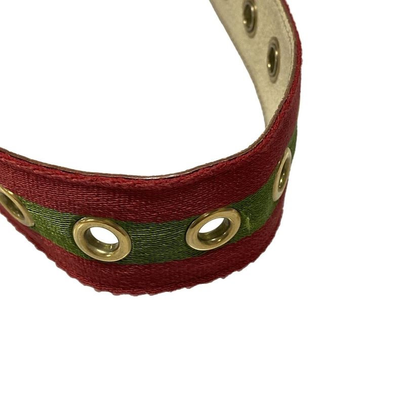 Gucci Shoulder Bag Horsebit/gg Pattern 144010 Beige/brown/ivory Studded Leather