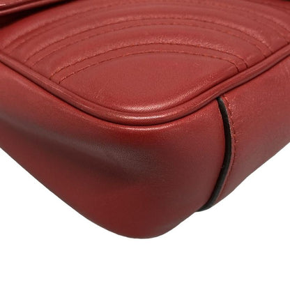Gucci Shoulder Bag GG Marmont Quilted Small Shoulder Bag 443497 Red Chain