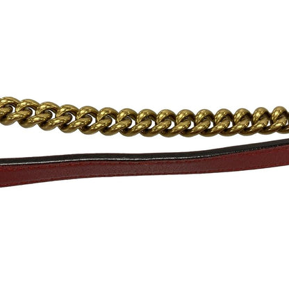 Gucci Shoulder Bag GG Marmont Quilted Small Shoulder Bag 443497 Red Chain