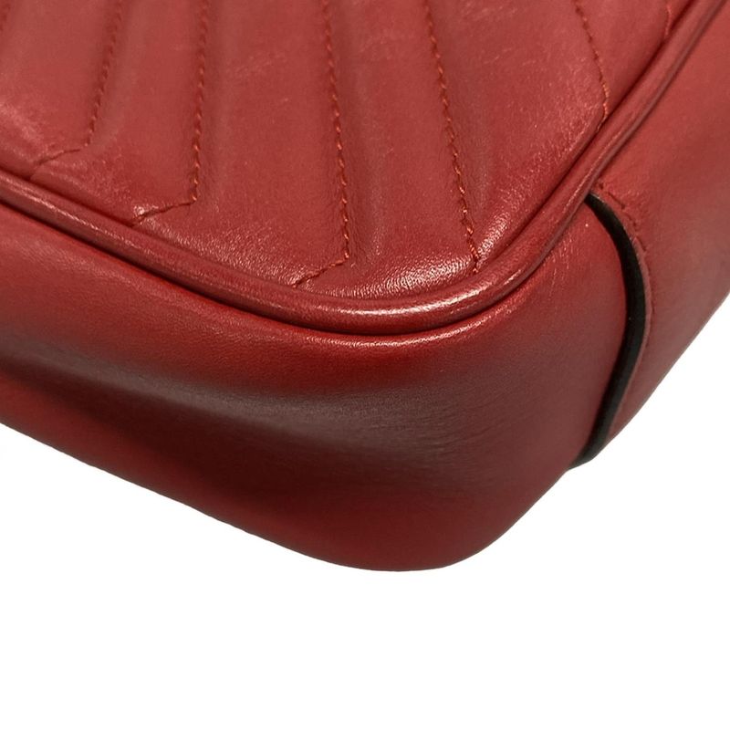 Gucci Shoulder Bag GG Marmont Quilted Small Shoulder Bag 443497 Red Chain