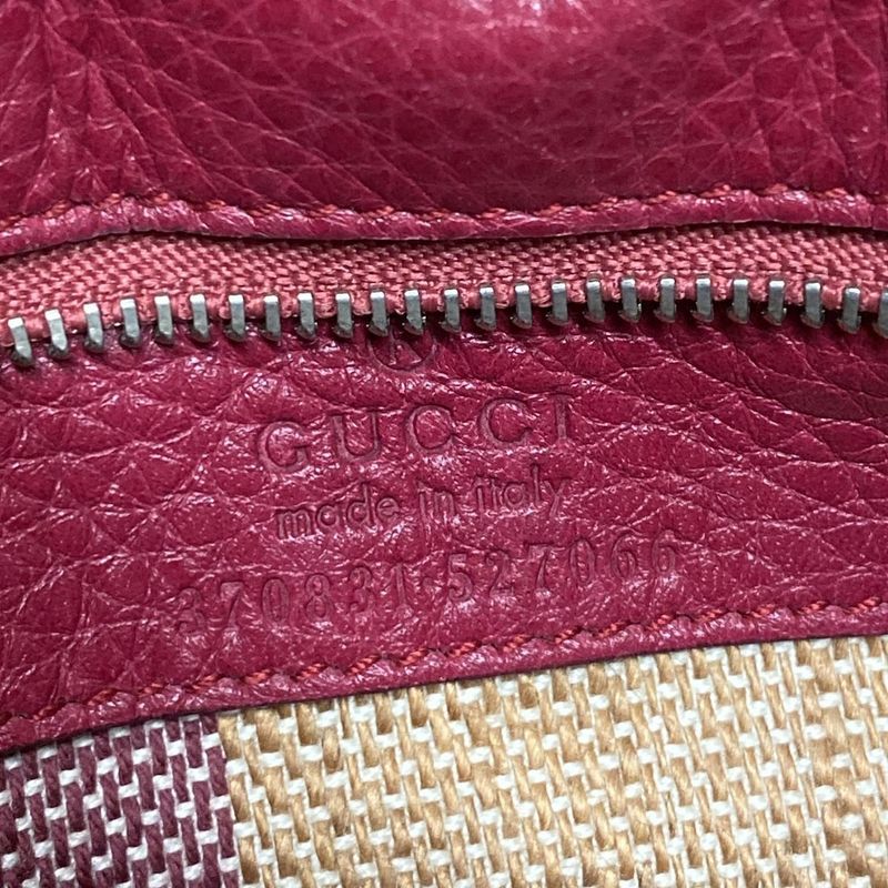 Gucci Handbag Bamboo Daily 370831 Pink Leather