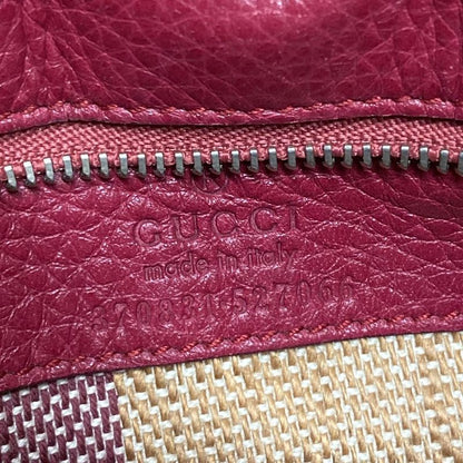 Gucci Handbag Bamboo Daily 370831 Pink Leather
