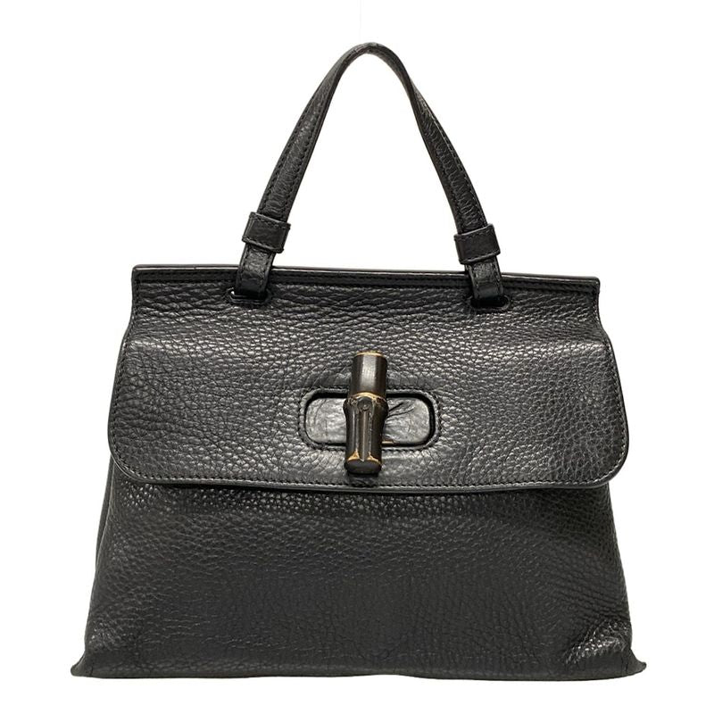 Gucci Handbag Bamboo Daily 370831 Black Leather