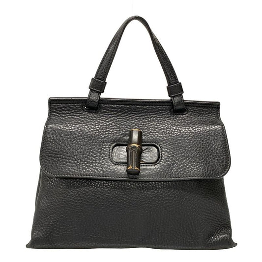 Gucci Handbag Bamboo Daily 370831 Black Leather