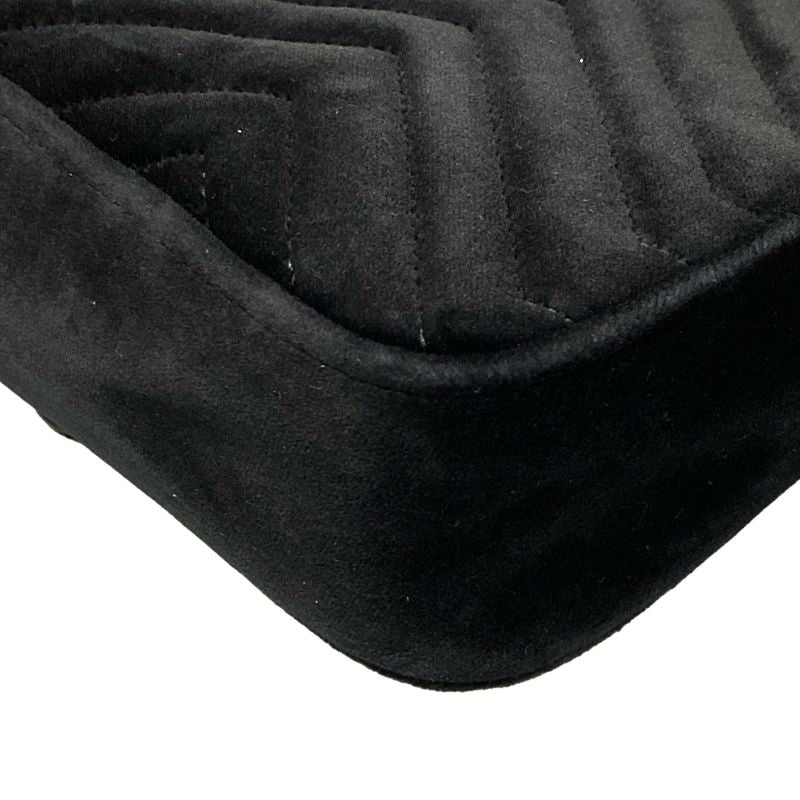 Gucci Shoulder Bag GG Marmont Quilted Small Shoulder Bag 443497 Black Chain