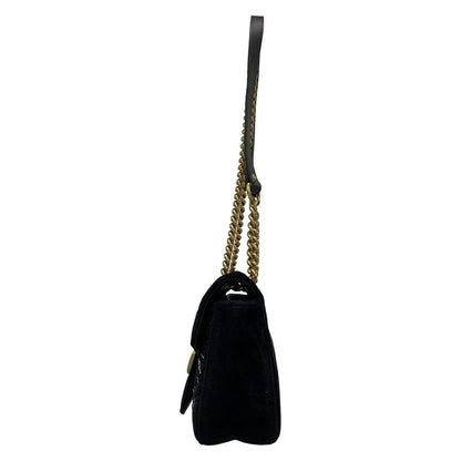 Gucci Shoulder Bag GG Marmont Quilted Small Shoulder Bag 443497 Black Chain