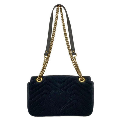 Gucci Shoulder Bag GG Marmont Quilted Small Shoulder Bag 443497 Black Chain
