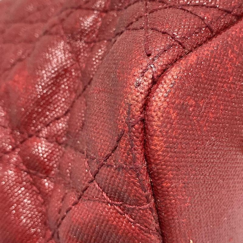 Dior/christian Dior Panarea Red Leather Tote Bag