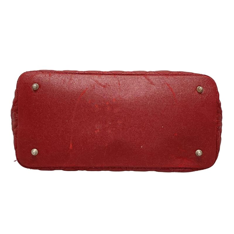 Dior/christian Dior Panarea Red Leather Tote Bag