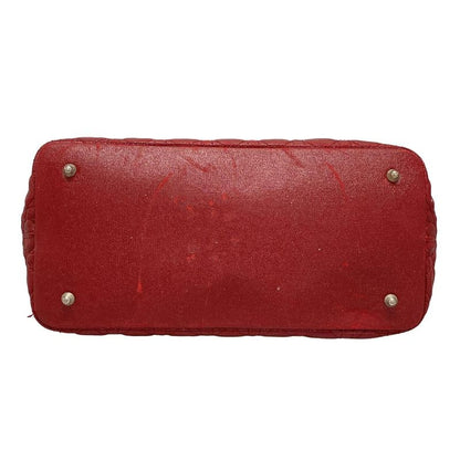 Dior/christian Dior Panarea Red Leather Tote Bag