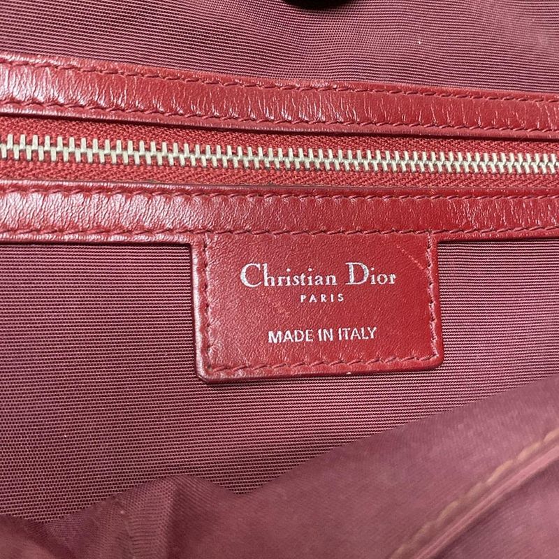 Dior/christian Dior Panarea Red Leather Tote Bag