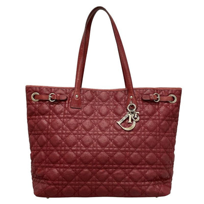 Dior/christian Dior Panarea Red Leather Tote Bag
