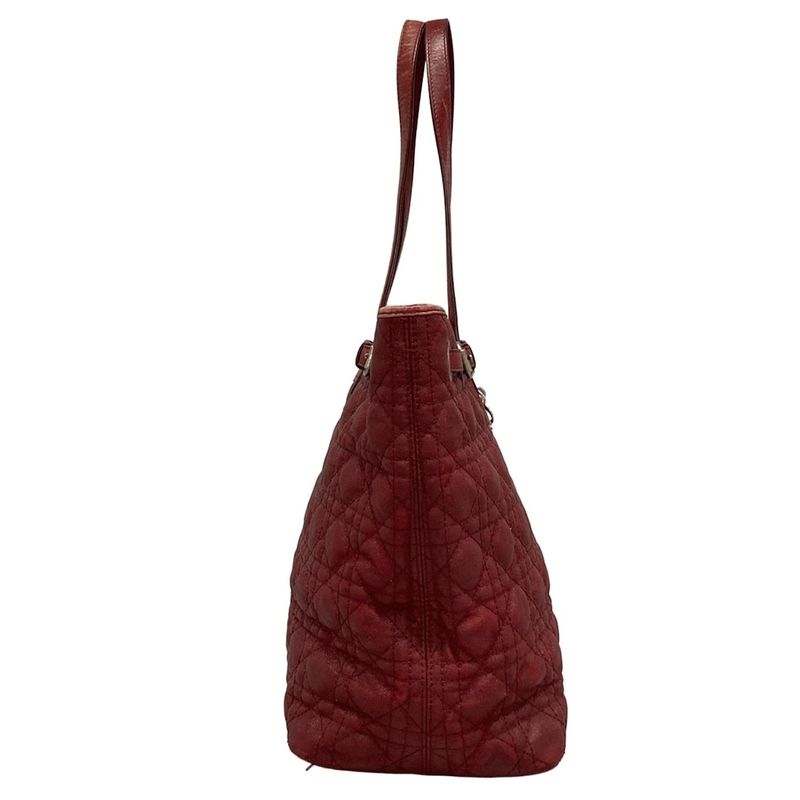Dior/christian Dior Panarea Red Leather Tote Bag