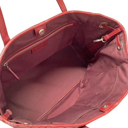 Dior/christian Dior Panarea Red Leather Tote Bag