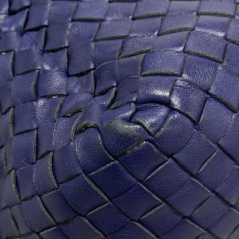 Bottega Veneta Shoulder Bag Intrecciato 255693 Blue Cube Leather
