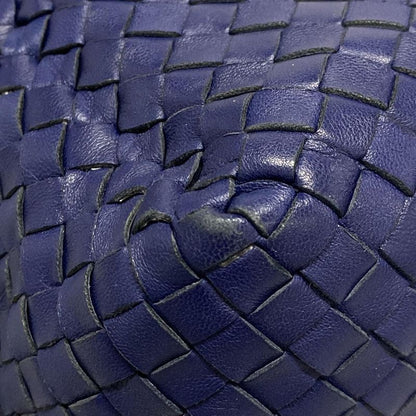 Bottega Veneta Shoulder Bag Intrecciato 255693 Blue Cube Leather