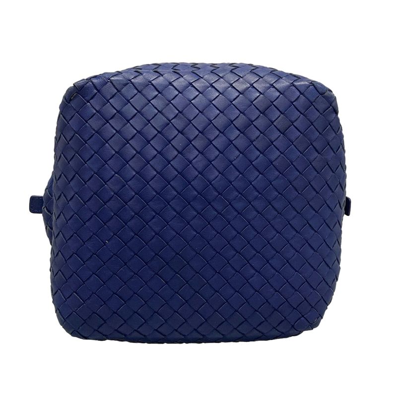 Bottega Veneta Shoulder Bag Intrecciato 255693 Blue Cube Leather