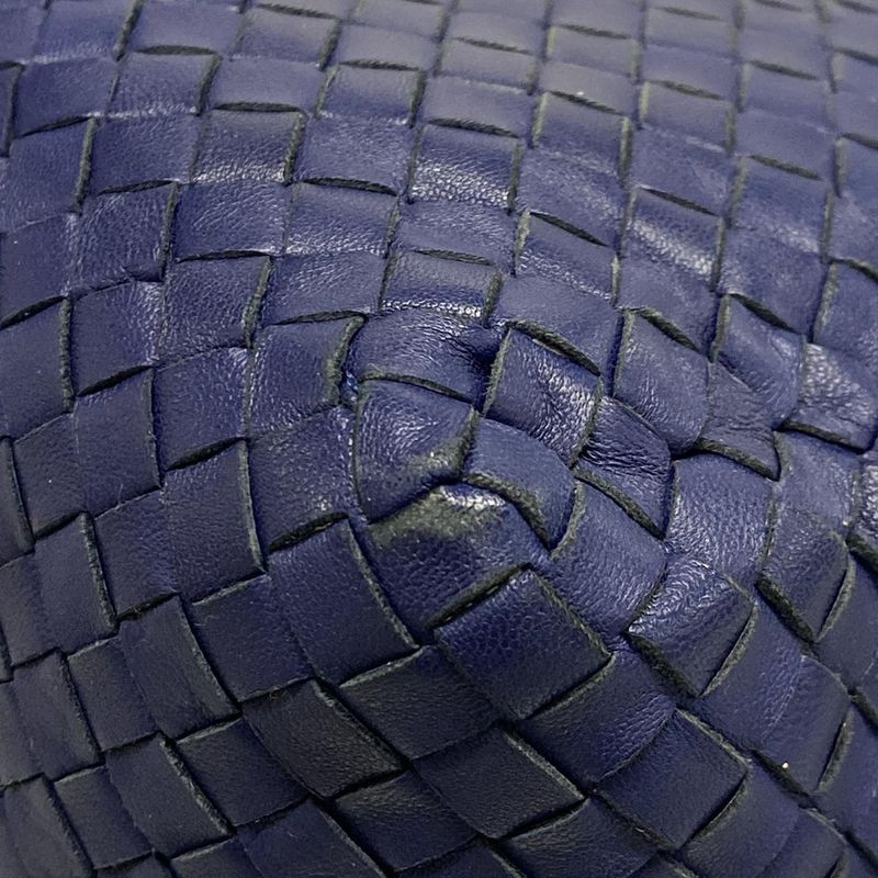 Bottega Veneta Shoulder Bag Intrecciato 255693 Blue Cube Leather