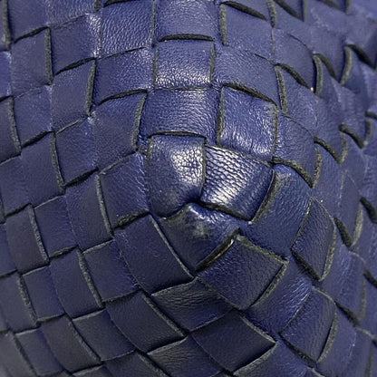 Bottega Veneta Shoulder Bag Intrecciato 255693 Blue Cube Leather