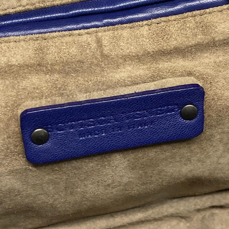 Bottega Veneta Shoulder Bag Intrecciato 255693 Blue Cube Leather