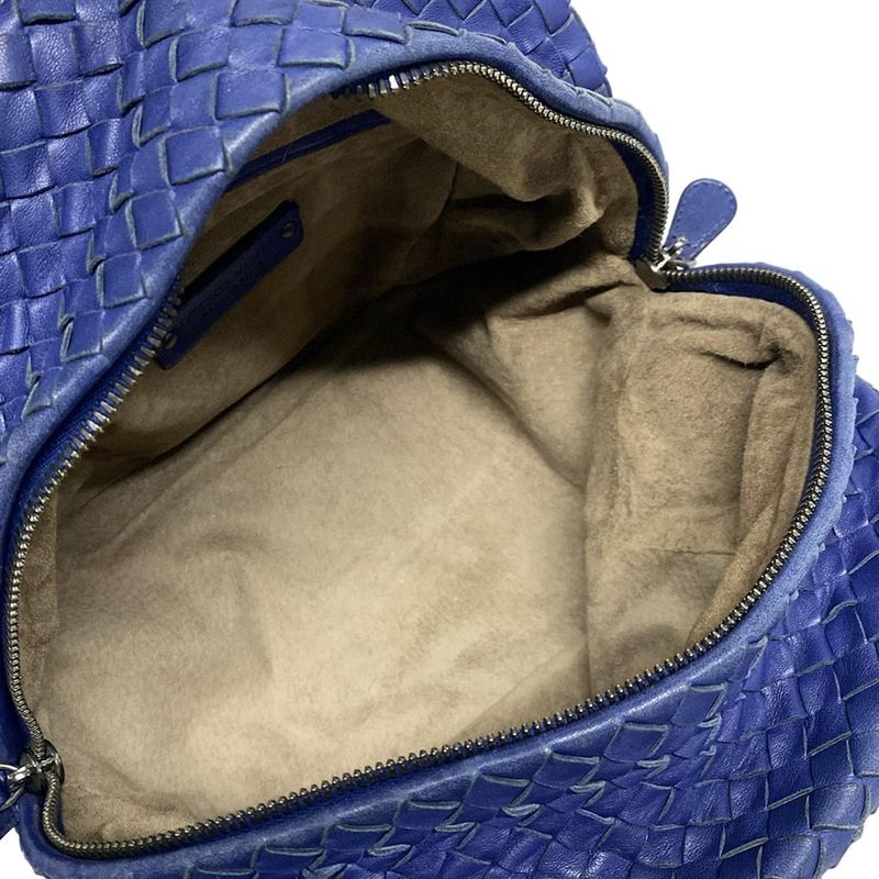 Bottega Veneta Shoulder Bag Intrecciato 255693 Blue Cube Leather