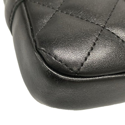 Chanel Shoulder Bag Cambon Line Medium Pochette A25178 Black Silver Hardware