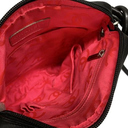 Chanel Shoulder Bag Cambon Line Medium Pochette A25178 Black Silver Hardware