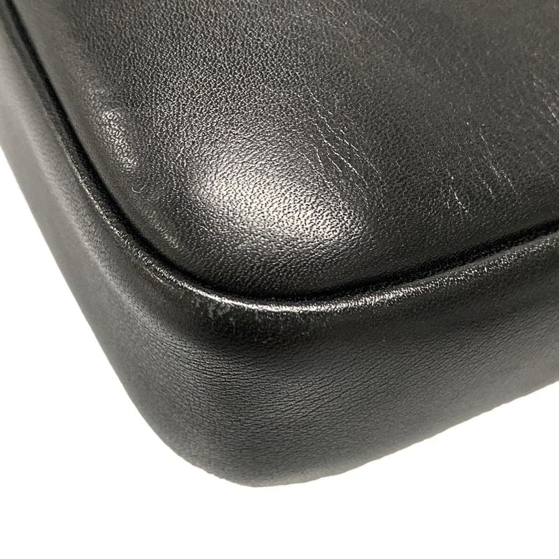 Chanel Shoulder Bag Cambon Line Medium Pochette A25178 Black Silver Hardware