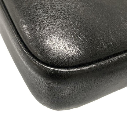 Chanel Shoulder Bag Cambon Line Medium Pochette A25178 Black Silver Hardware