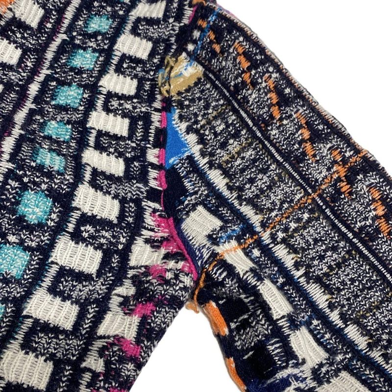 Chanel Cardigan Size 40 M Women's P71599 Black X Pink X Multi Rhinestones