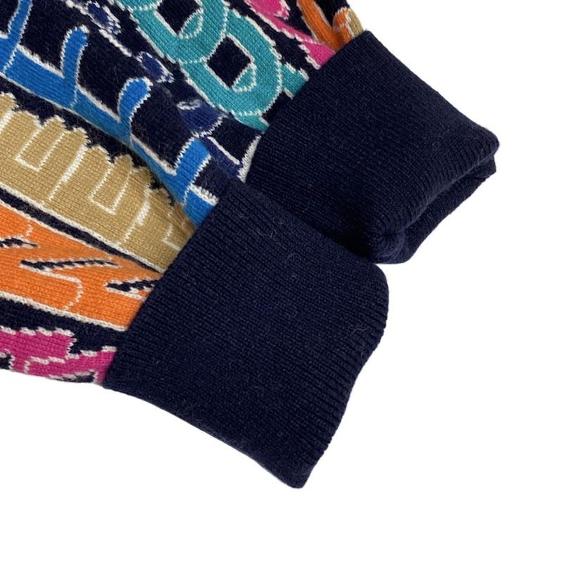 Chanel Cardigan Size 40 M Women's P71599 Black X Pink X Multi Rhinestones