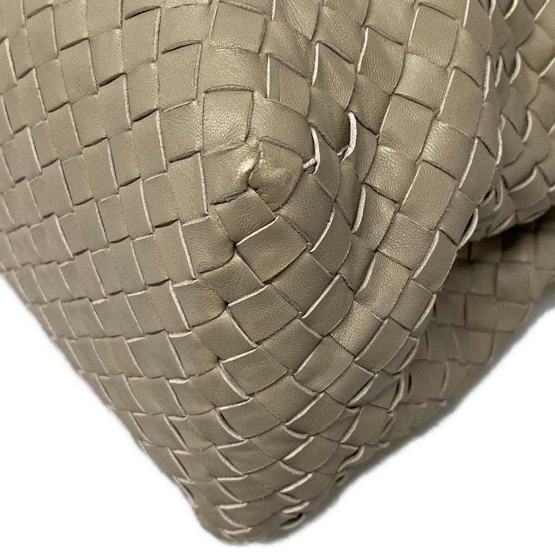 Bottega Veneta Intrecciato Gray Chain Shoulder Leather