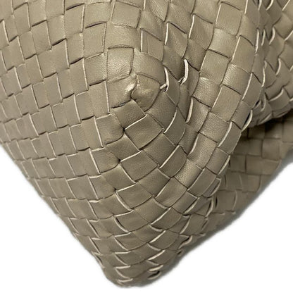 Bottega Veneta Intrecciato Gray Chain Shoulder Leather