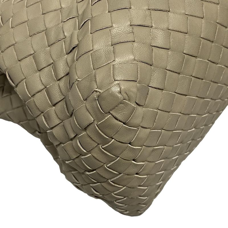 Bottega Veneta Intrecciato Gray Chain Shoulder Leather