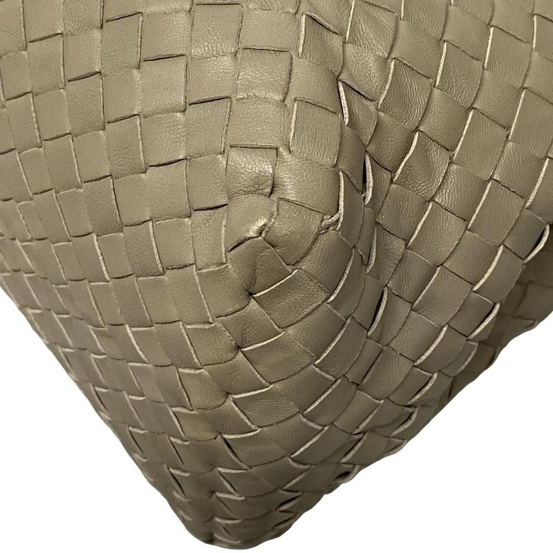 Bottega Veneta Intrecciato Gray Chain Shoulder Leather