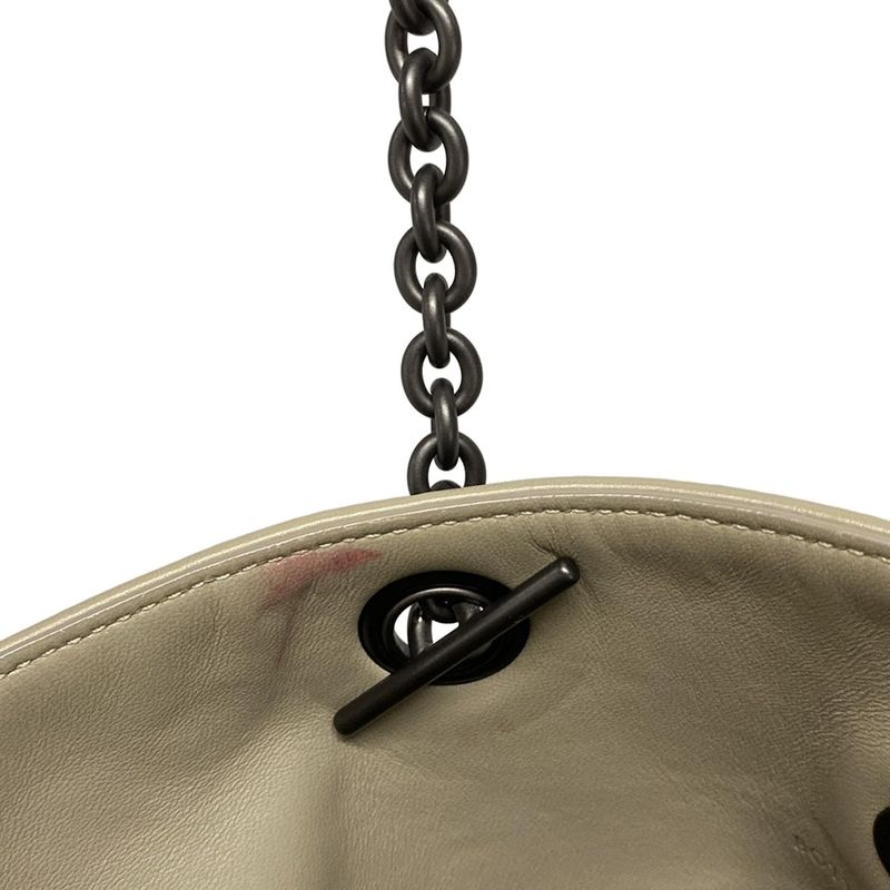 Bottega Veneta Intrecciato Gray Chain Shoulder Leather