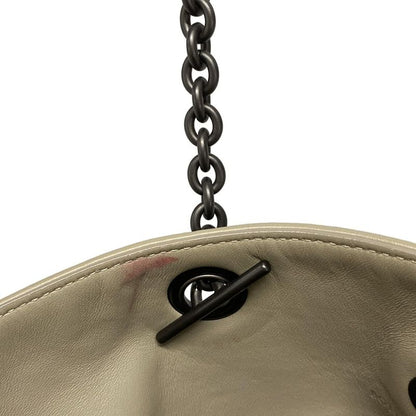 Bottega Veneta Intrecciato Gray Chain Shoulder Leather