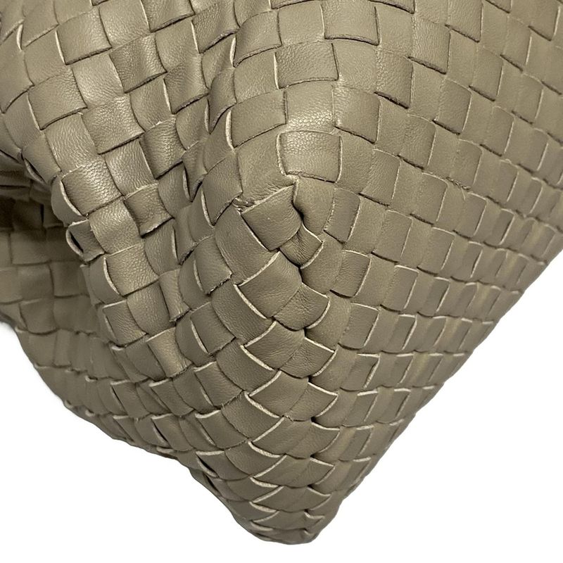 Bottega Veneta Intrecciato Gray Chain Shoulder Leather