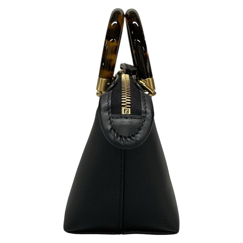 Fendi Handbag Mini By The Way 8bs067 Black Leather