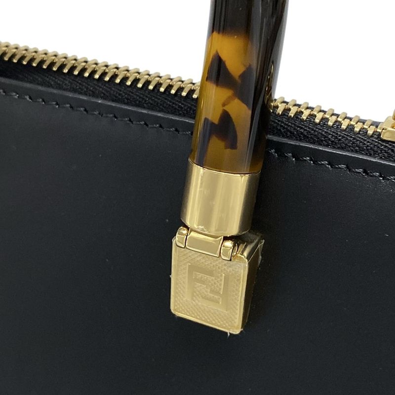 Fendi Handbag Mini By The Way 8bs067 Black Leather