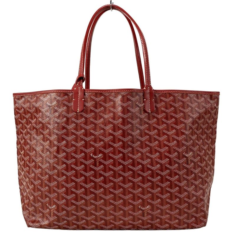 Goyard Saint Louis PM Red Leather Tote Bag