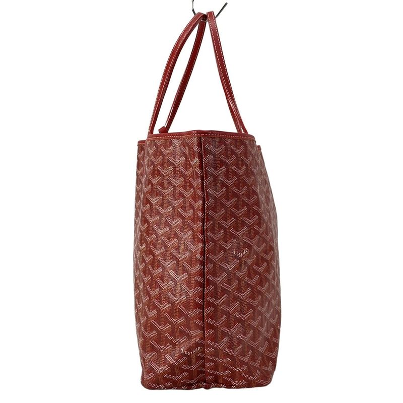 Goyard Saint Louis PM Red Leather Tote Bag