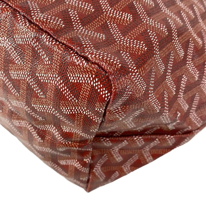 Goyard Saint Louis PM Red Leather Tote Bag