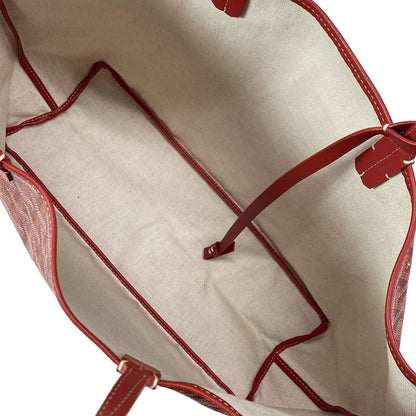 Goyard Saint Louis PM Red Leather Tote Bag