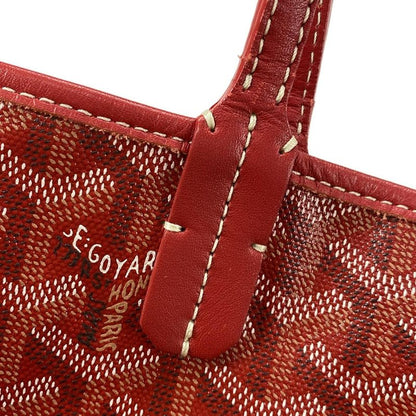 Goyard Saint Louis PM Red Leather Tote Bag