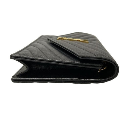 Saint Laurent Paris Wallet Monogram Saint Laurent Envelope 393953 Black Chain