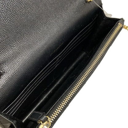 Saint Laurent Paris Wallet Monogram Saint Laurent Envelope 393953 Black Chain