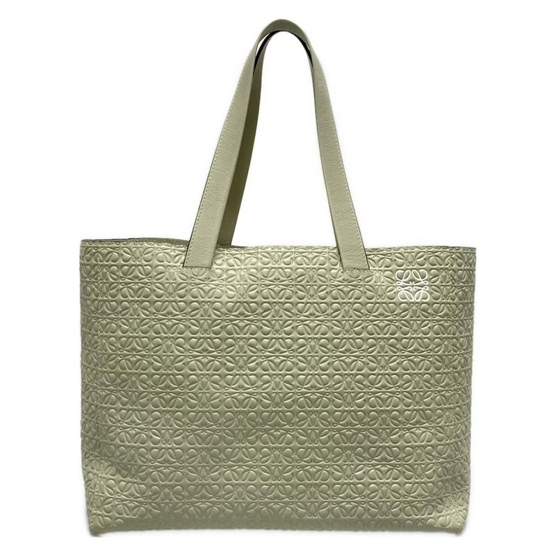 Loewe Tote Bag East West/repeat Light Green Leather