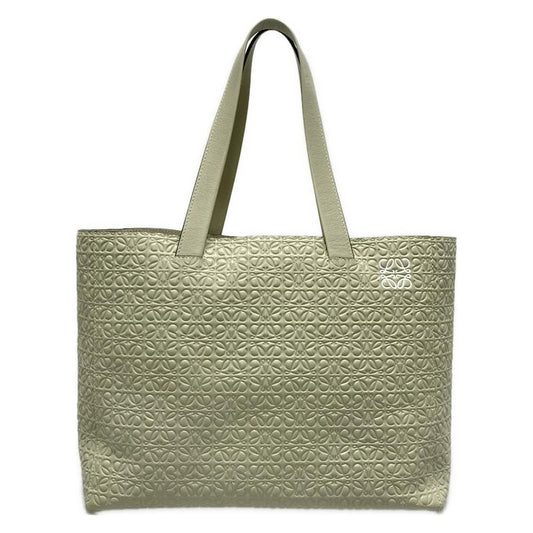 Loewe Tote Bag East West/repeat Light Green Leather